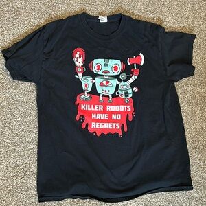 Jellykoe design awesome robot tee shirt